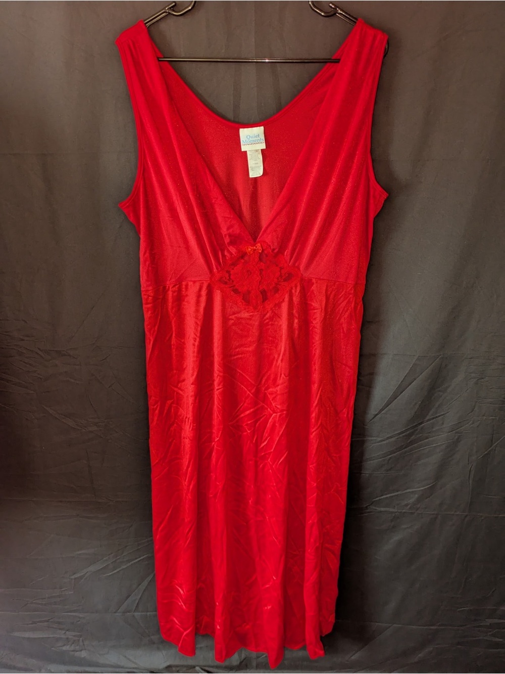 Vintage Quiet Moments Red Nightgown